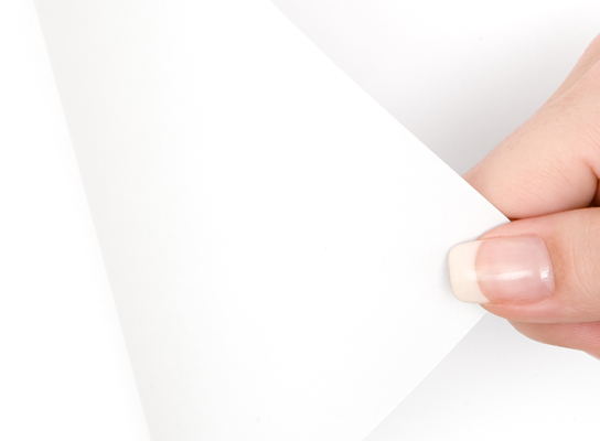 hand turning blank page